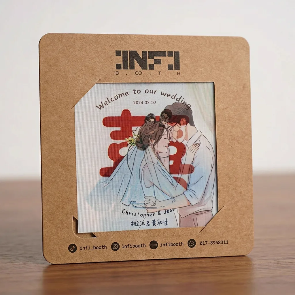 3D Photo Booth 成品卡片正反面展示